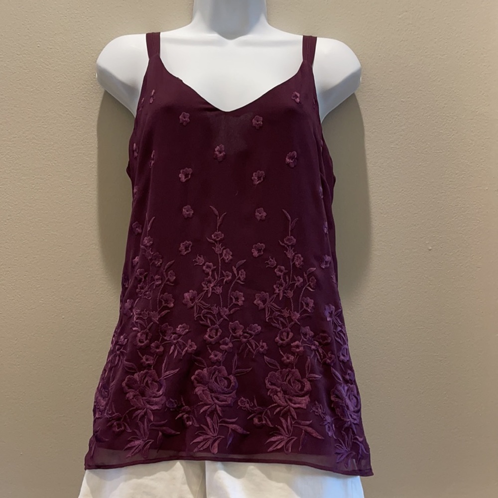 White House Black Marker Embroidered Cami Top